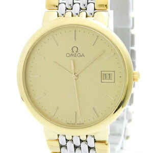 OMEGA De Ville Gold Plated Steel Quartz Mens Watch 396.1012 Polished